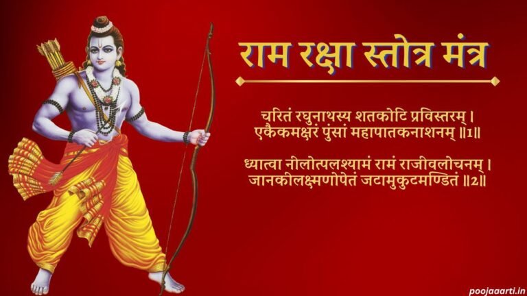Ram Raksha Stotra Mantra Image Hindi