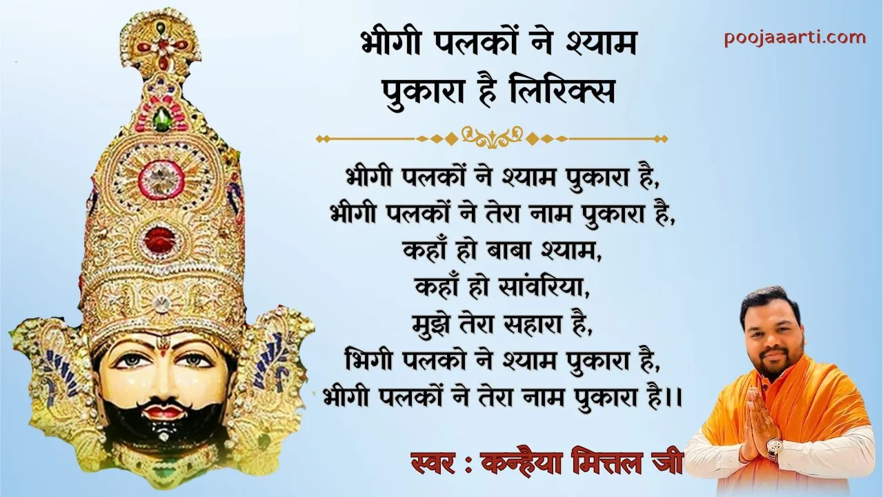 भीगी पलकों ने श्याम पुकारा है (Bheegi Palakon Ne Shyam Pukara Hai) 1 Bheegi Palakon Ne Shyam Pukara Hai Lyrics